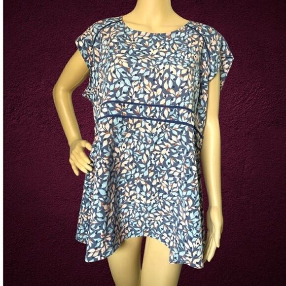 Motherhood Maternity Blouse  Floral  Short Sleeve size XL - Picture 1 of 8